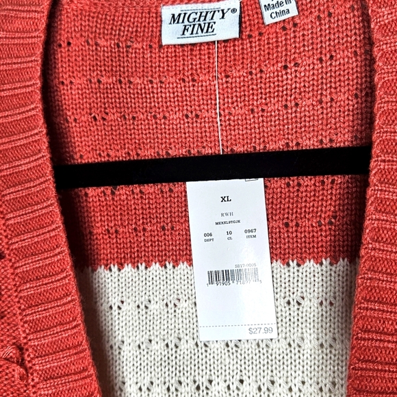 Mighty Fine Ribbon Bow Cardigan Sz Xl - Picture 2 of 6